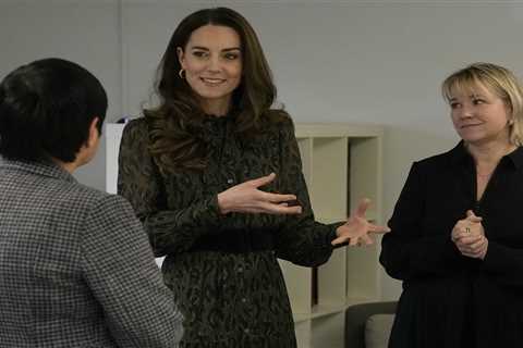 Kate Middleton visits mental health talkline to meet workers offering help to struggling adults