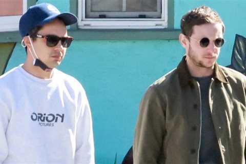 Jamie Bell & Max Minghella Walk To A Lunch Meeting Together