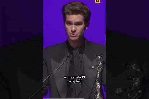 Andrew Garfield was IN TEARS during emotional acceptance speech #shorts