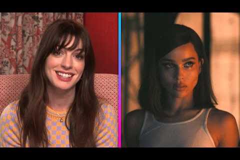 Anne Hathaway REACTS to Zoë Kravitz as Catwoman