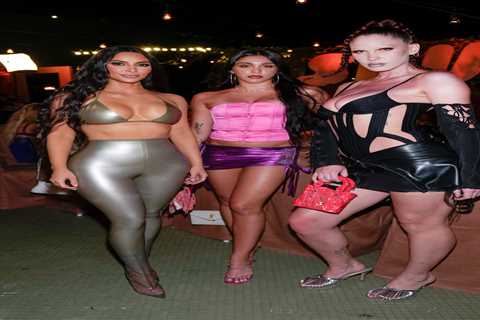 Kim Kardashian parties with Madonna’s daughter Lourdes at Skims event