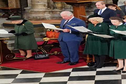The Queen, Princess Anne and Camilla are all wearing green at Prince Philip’s thanksgiving service..