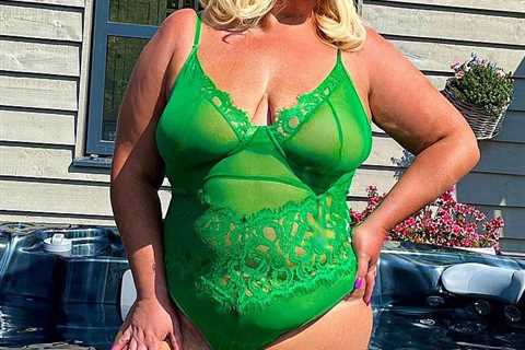 Gemma Collins shows off remarkable weight loss as she strips to skimpy swimsuit in her garden hot..