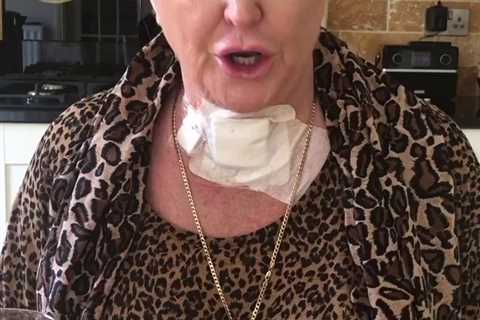Kim Woodburn has her throat cut but Celebrity Big Brother star insists ‘I refuse to die, dear’