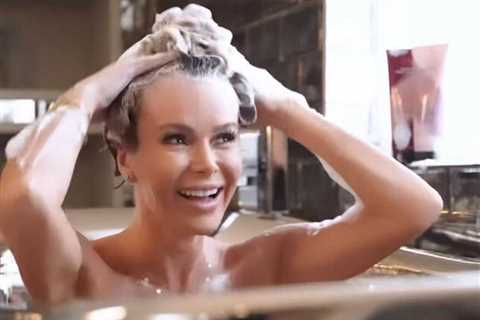 Amanda Holden strips off to share bath video as she washes her hair