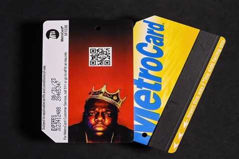 New Yorkers line up outside the Brooklyn subway station to get limited-edition Biggie MetroCards