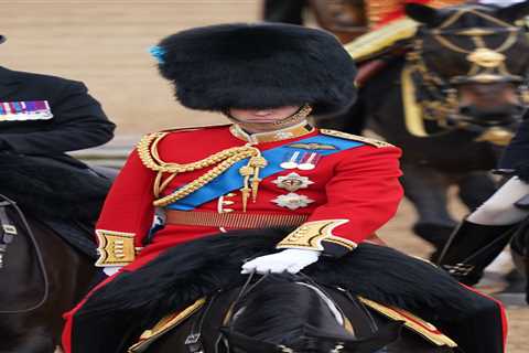 Prince William practises for Trooping the Colour ahead of stepping in for the Queen at the Jubilee..