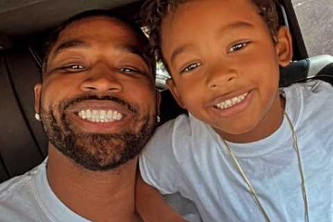 Tristan Thompson reunites with rarely seen son Prince, 5, after wild partying as he expects baby..