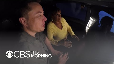 Elon Musk and Gayle King test drive his new Boring Company tunnel