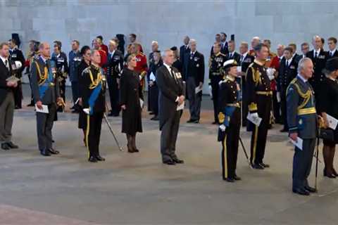 Prince Andrew stands alone at Queen’s service despite joining royal procession to Westminster