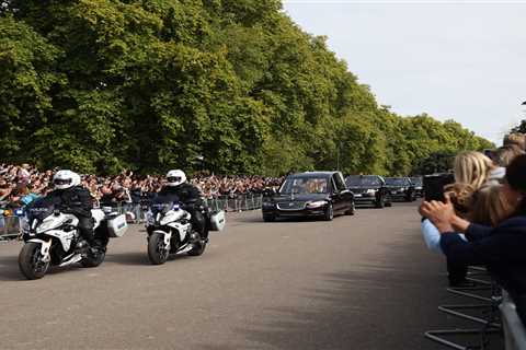 Royal fans complain about ‘disrespectful and inappropriate’ behaviour as the queen’s coffin passes..