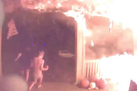 Family Saved from House Fire by Man Who Took Wrong Turn onto Street In Harrowing Footage