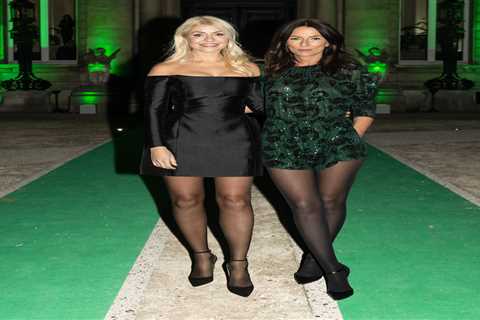 Holly Willoughby and Davina McCall stun in short dresses at Garnier event in Paris