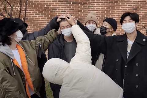 Watch BTS Send Jin Off to Military Camp & Rub His Newly Buzzed Hair in Heartwarming, Intimate Video