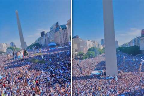Massive World Cup Party In Streets Of Buenos Aires Captured On Wild Drone Video