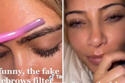 North West Tricks Kim Kardashian She Shaved Off Eyebrows in TikTok Prank