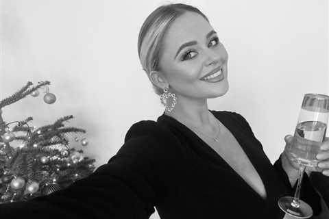 Emily Atack looks incredible as she poses in low-cut dress on Christmas Day