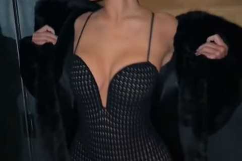 Kardashian fans mock Kylie Jenner’s ‘mandatory’ pose after star grabs her boobs in mesh catsuit for ..