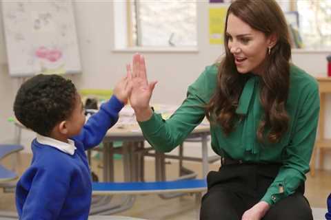 Kate Middleton charms under 5s in London school for her Shaping Us campaign