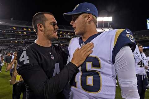 Jared Goff gives advice to Derek Carr about ‘life on the other side’ with Raiders end imminent