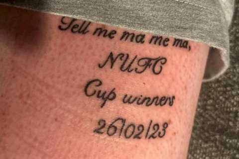 Newcastle United fan gets premature cup winners’ tattoo before defeat