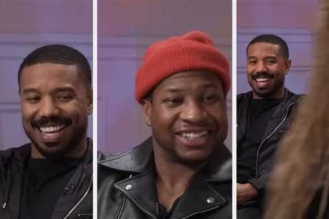 Michael B. Jordan And Jonathan Majors Were Caught In 4K Checking Out A Reporter As She Walked Away, ..