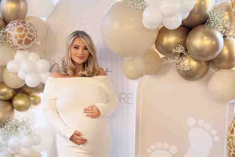 Shaughna Phillips shows off growing bump in skintight dress at baby shower with Love Island pals