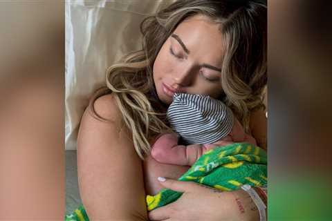 Late Oregon football player Spencer Webb’s girlfriend gives birth to baby boy