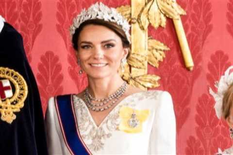 Princess Kate’s coronation dress revealed in full as she beams alongside Queen Camilla & Prince..