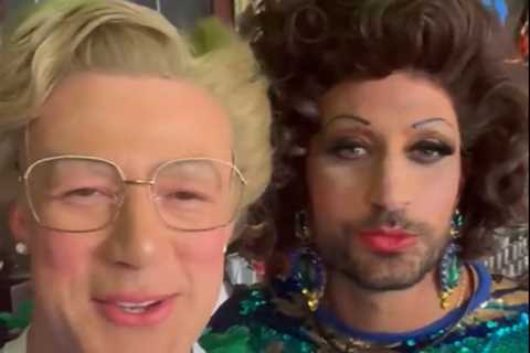 Strictly hunks look unrecognisable in drag as they film Channel 4 reality series – while two more..
