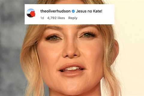 This Pic Of Kate Hudson's Butt Caused A Bit Of Family Drama In The Comment Section On Instagram