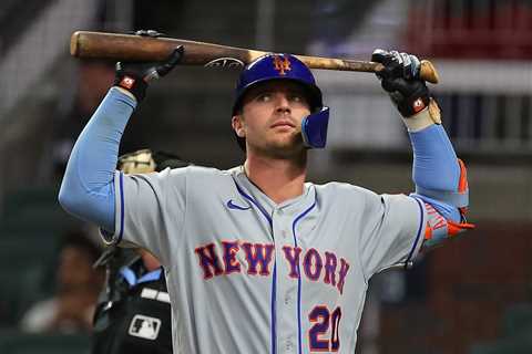 Pete Alonso exits Mets game after being hit by pitch on wrist
