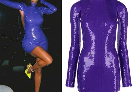 Erica Mena Attended ‘The Stepmother 3’ Movie Premiere in a Backless LaQuan Smith Purple Sequins..