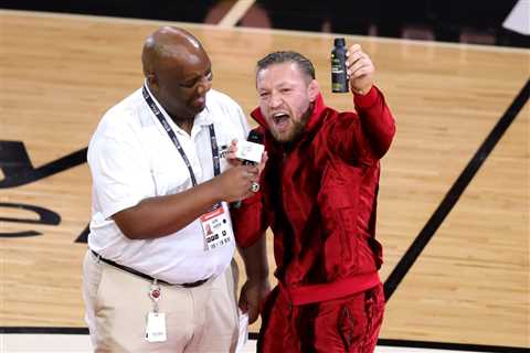 Conor McGregor booed off court, knocks out Heat mascot at NBA Finals