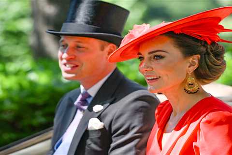 Radiant Kate Middleton turns heads at Royal Ascot in a vibrant red dress and stylish hat for Day..