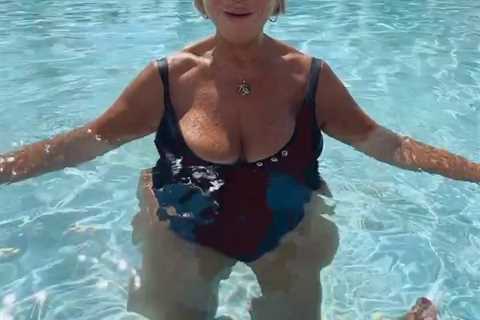Celebrity psychic Sally Morgan, 71, wows fans as she strips to black swimsuit on holiday
