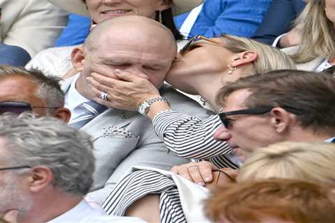 Zara and Mike Tindall share cheeky kiss as they put on a VERY cosy display at Wimbledon
