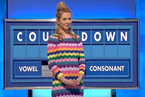 Countdown’s Rachel Riley shows off her incredible figure in tight rainbow coloured dress on Channel ..