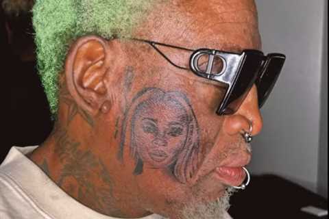 Dennis Rodman’s girlfriend thought his face tattoo of her was crazy: ‘What’re you doing?!’