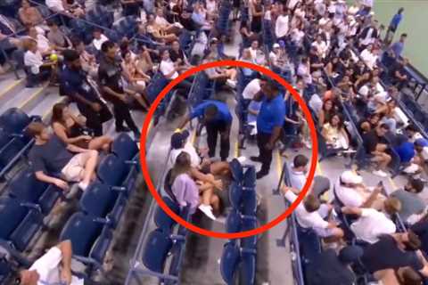 Lady friend appears to ditch fan kicked out of US Open for Hitler slur