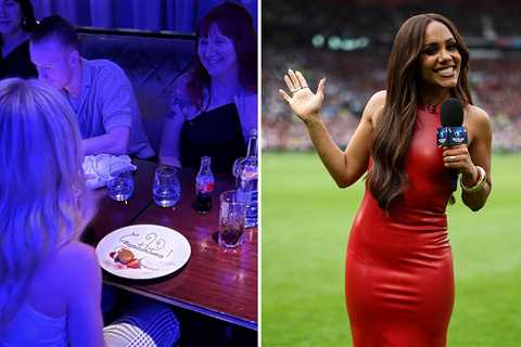 Alex Scott enjoys night out with fellow England legend just hours after being presented with OBE by ..
