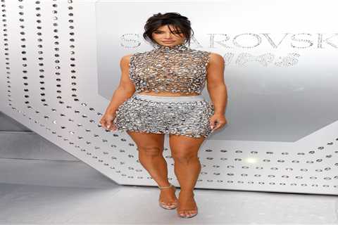 Kim Kardashian Shines in Swarovski Outfit at New York Event