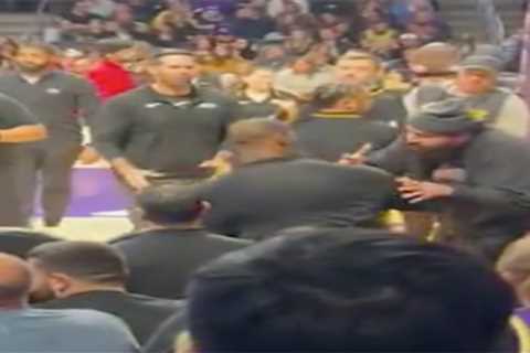 LeBron James shoved unruly fan who touched him on bench before ejection