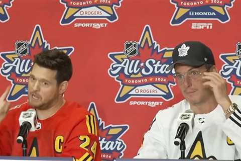 Michael Bublé Claims He's On Mushrooms During NHL Press Conference, Backtracks