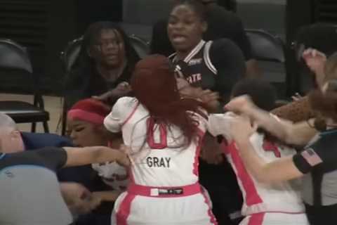 Wild women’s college basketball brawl features five ejections, three fans booted