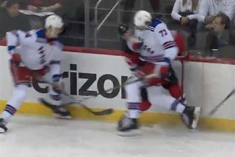Rangers’ Matt Rempe ejected for brutal hit that bloodied Devils forward