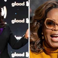 Oprah Unsuccessfully Tried To Save A Presenter From Falling As They Were Presenting Her With The..