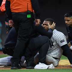 Yankees’ Oscar Gonzalez suffers orbital fracture after fouling pitch off face in scary scene