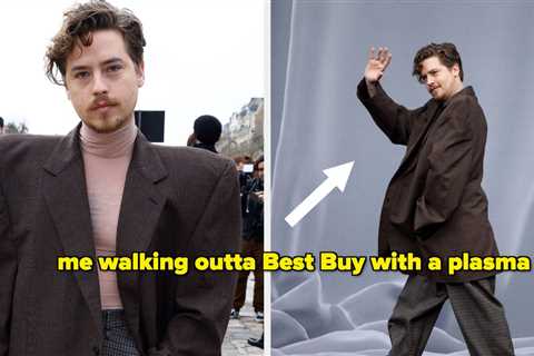 Cole Sprouse's Wildly Oversized Blazer At Paris Fashion Week Has Now Become A Hilarious Meme