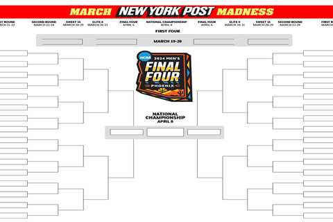 Printable blank NCAA bracket template for March Madness 2024